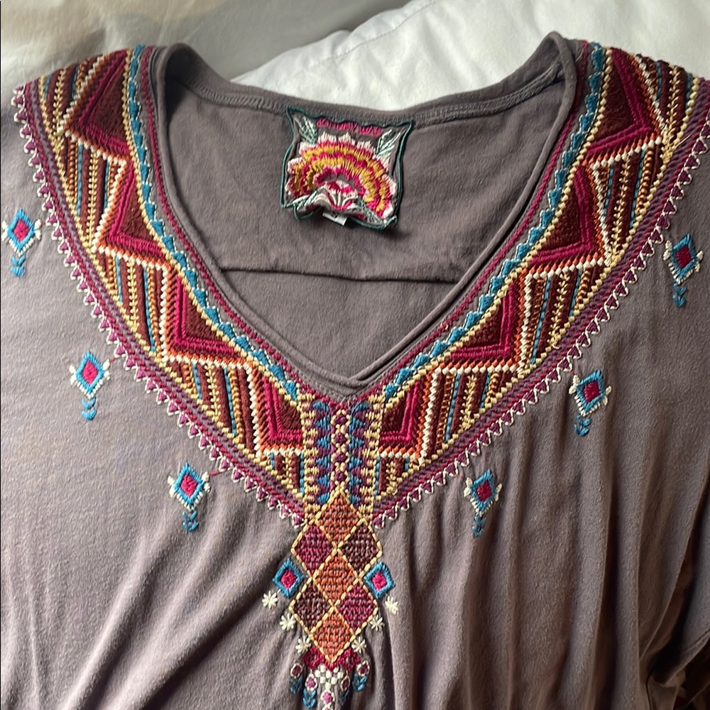 Embroidered Johnny Was dress - Multicolor